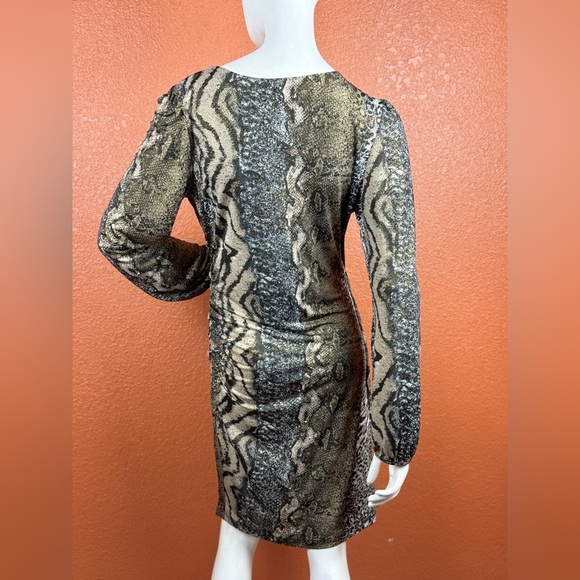 INC International Concepts Animal Print Long Sleeve Dress Size Large E64 - Picture 9 of 15